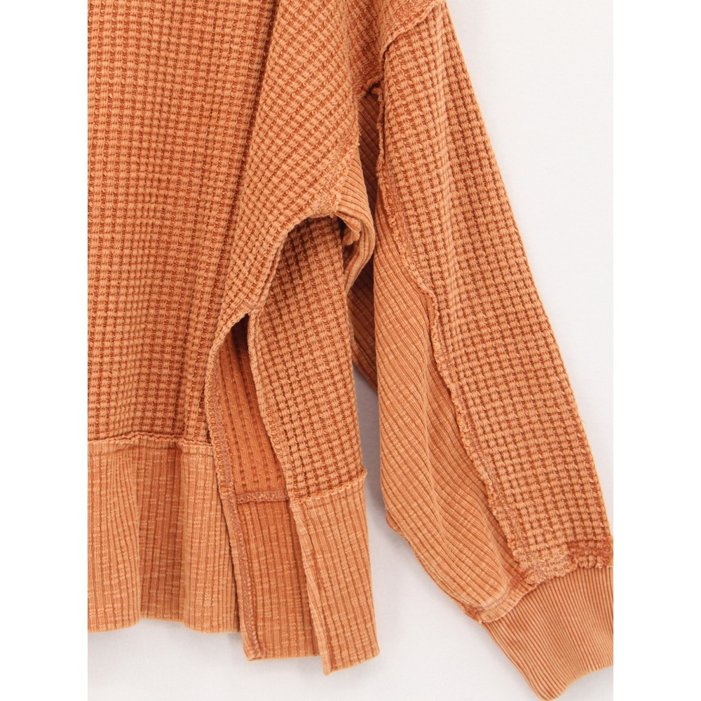 American Eagle Thermal Top This Feels Seriously Lived-In XS Terracotta NEW NWT - Picture 7 of 13